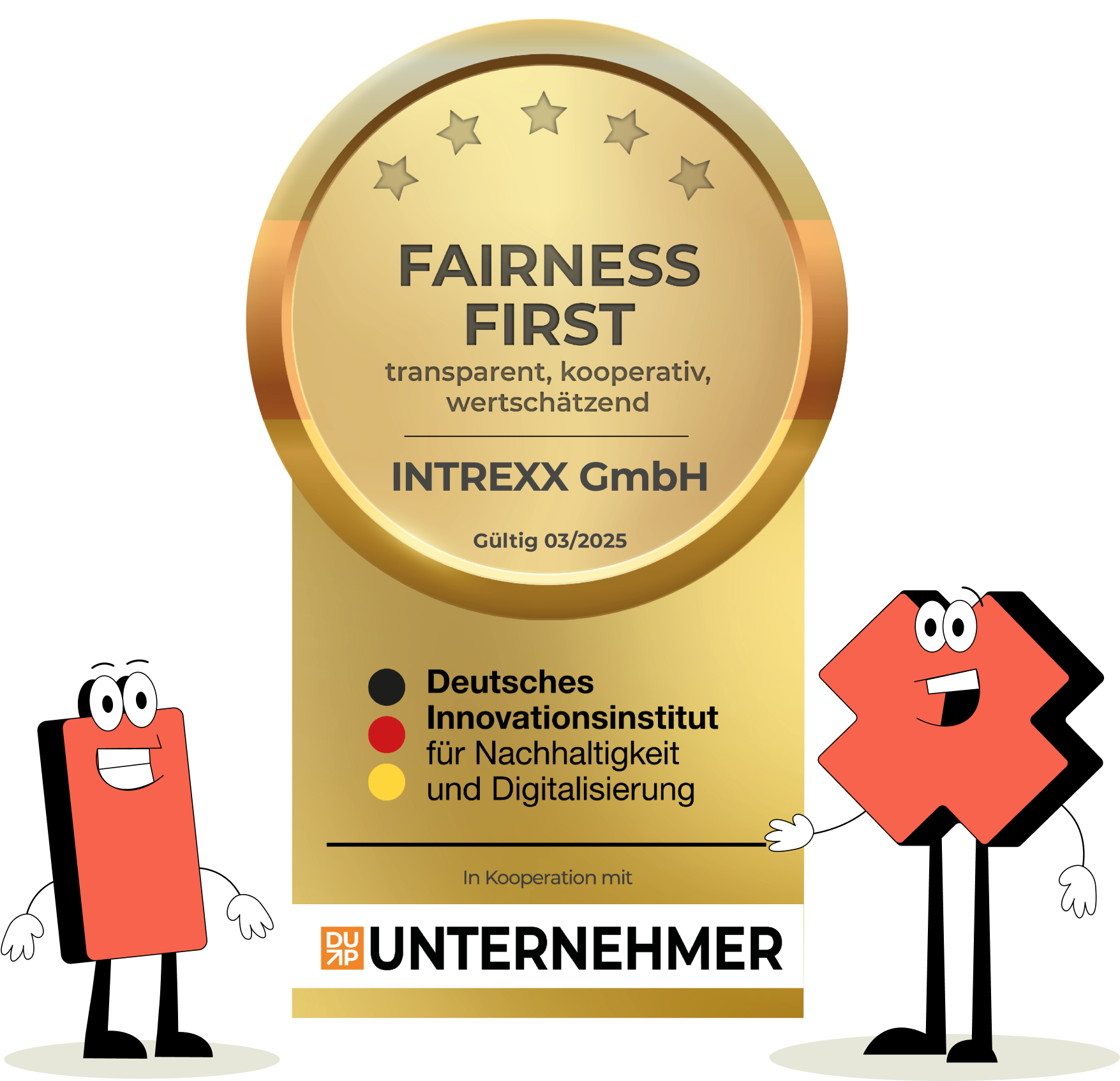 Intrexx gewinnt als Arbeitgeber den Fairness First Award.